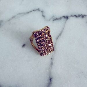 swarovski gold crystal ring